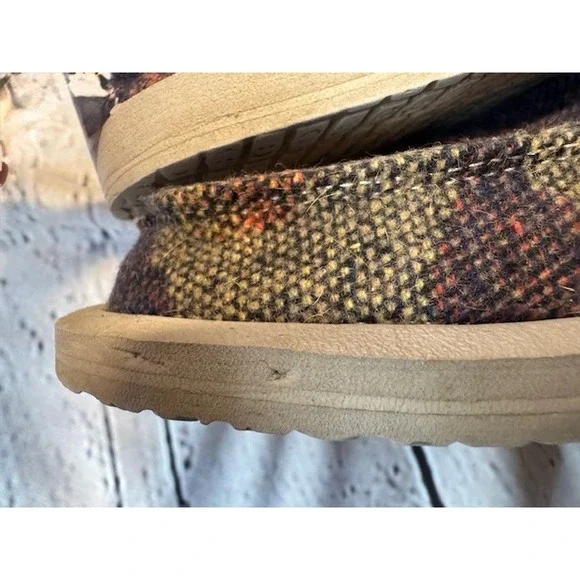 Sanuk Donna Camo Chill Slip On Loafers Faux Fur Lined Earthy Multi Color - Picture 10 of 14